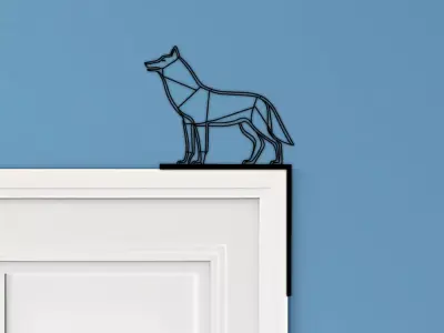 Wolf Door Corner Decor 3D print model 3