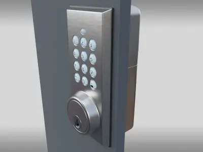 YD Digital Door Lock Low-poly 3D model