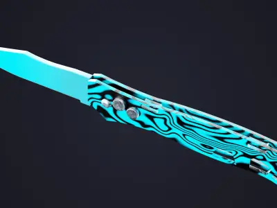 Combat Knife Low-poly 3D model