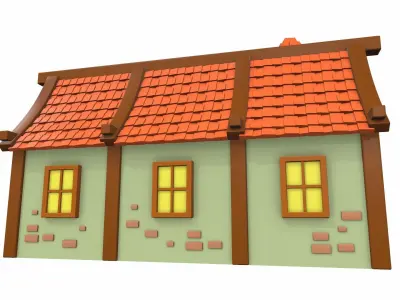 Cartoon house 06 3D model