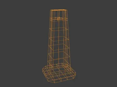 Wet Floor Sign Low-poly 3D model