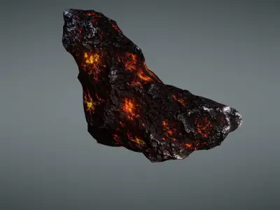 Asteroid rock Low-poly 3D model