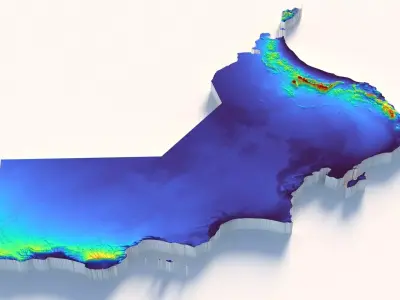 Oman Terrain Country 3D model