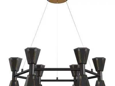 HOUSTON CHANDELIER Low-poly 3D model