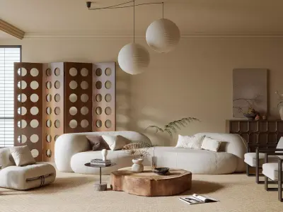 Indoor model of the reception room 3D model