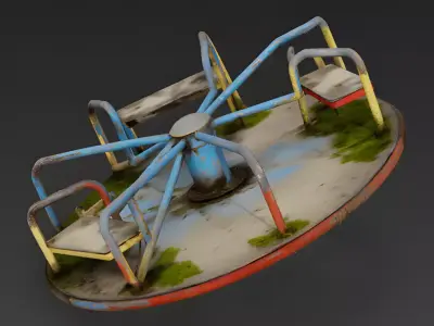 Echoes of Play Ruined Merry-Go-Round 3D Model Low-poly 3D model