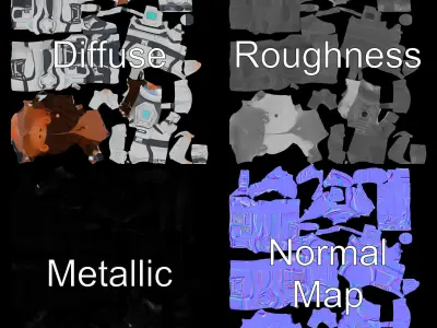 Young Space Explorer in Futuristic Suit D Model Low-poly 3D model