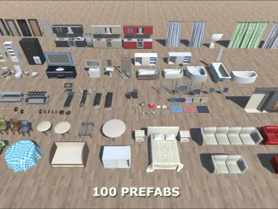 House Furniture and Props Collection 3D Model Pack