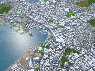 Niteroi Brazil Low-poly 3D model