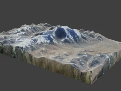 Noijin Kangsang Mountain Low-poly 3D model