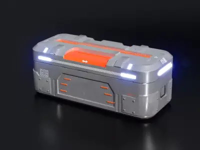 Sci Fi Box v3 Low-poly 3D model