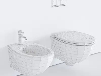 Ceramica Catalano Velis Wall-hung WC Low-poly 3D model