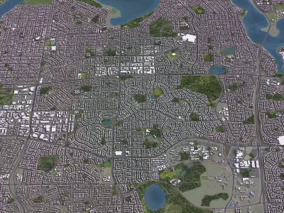 Melville - 3D City Model Low-poly 3D model