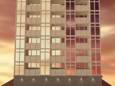 Blender 3D Hotel Free low-poly 3D model