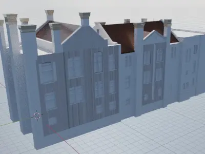 Facade of an educational building 3D model