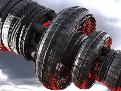 Sci Fi Fusion Gravity chamber base 1  3D model