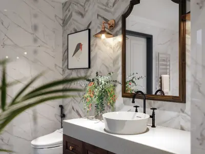 Barthroom interior -Vray sketchup 3D model