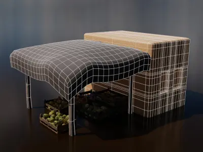 Arabic Ruin Houses Desert Building Combo for Low Poly 3D Models Low-poly 3D model