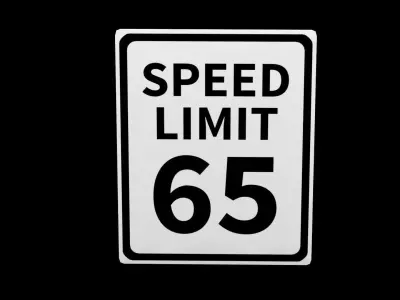 Street Sign Rectangle Tall Low-poly 3D model