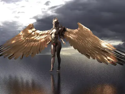 Arch Valkyrie statue 6  3D model