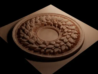 Wreath CNC 3d Print High Relief Sand Casting 3D print model