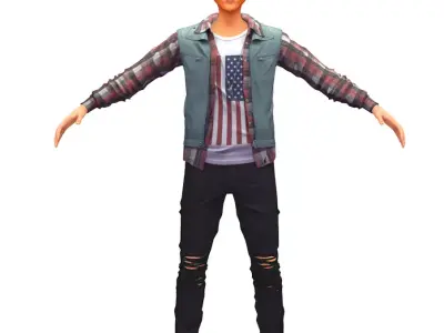 Cartoon High Poly Subdivision Avatar 014 Low-poly 3D model