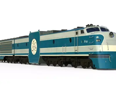 X-12 atomic locomotive concept 3D model
