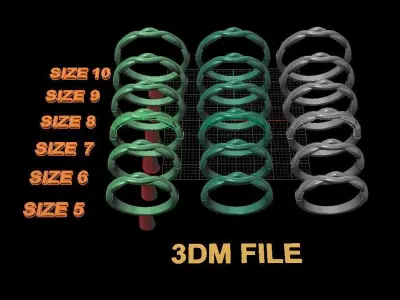 Half Weave Band Mix Size 3D print model