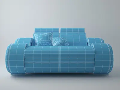 Modern Sofa 2x 3D model