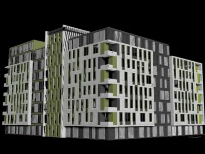 houses Low-poly 3D model
