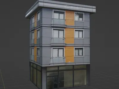 Architectural Building-10 Low-poly 3D model