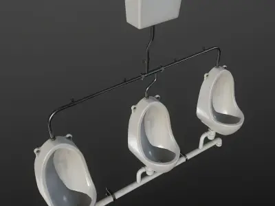 Urinals Low-poly 3D model