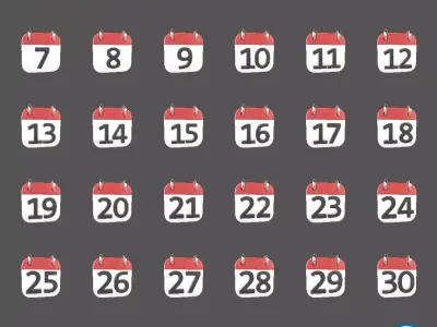 Calendar Icon Pack Vol 1 3D model