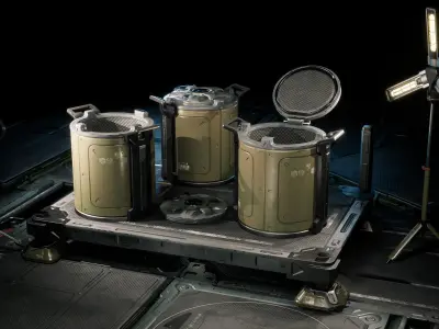 Sci Fi Crate Pack Low-poly 3D model