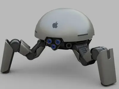 APPLE CONCEPT UTILITY BOT rigged 3D model
