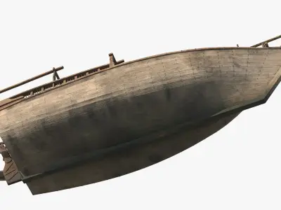  Traditional Wooden Dhow Boat Old Used 