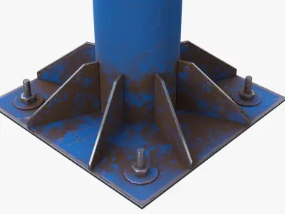 Pole rope swing 3D model