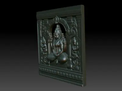 Indian Temple Wall basrelief 19 240619 3D print model
