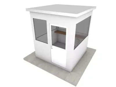 Guard Booth 3D model Low-poly 3D model