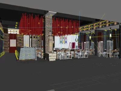 Business Restaurant - Coffee - Banquet  142 3D model