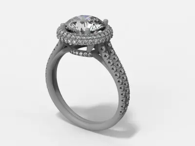 Olivia Jewelry Diamond Ring 3dm 3D print model 3D print model