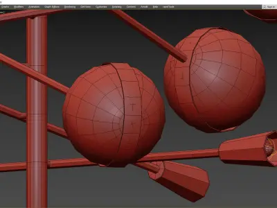 SLIME chandelier Low-poly 3D model