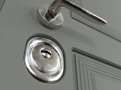 Modern front door 3D model