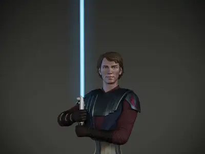 Anakin Skywalker Clone Wars Bust 3D print model