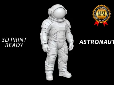 Astronaut 3D Model STL - High Detail Printable Space Suit Figure 3D print model