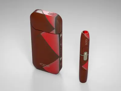IQOS RedNBrown Grid PBR Low-poly 3D model