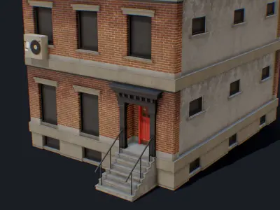 Forsaken City Building 1 Low-poly 3D model