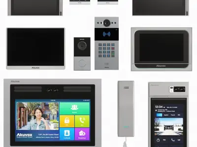 Equipment 3 Intercom And Security Set 3D model