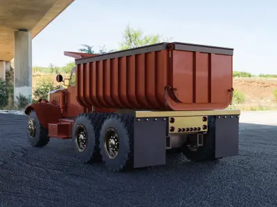 Old Vintage Dump Truck 1940s 1950s 3D model