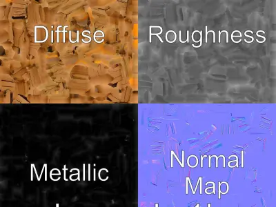 Simple Wooden Footbridge with Robust Design Low-poly 3D model